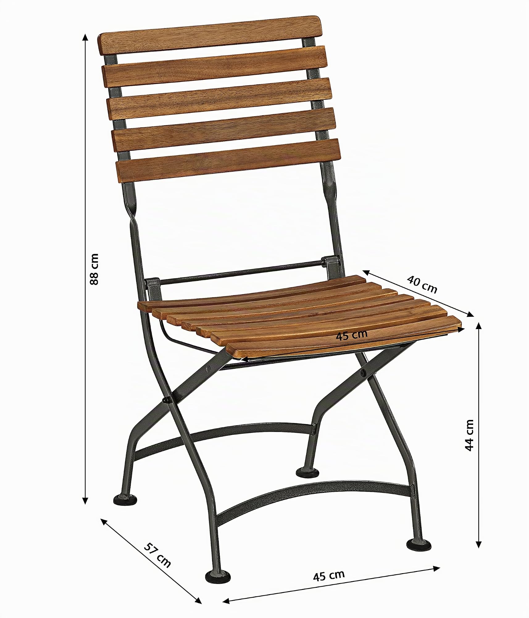 Dehner Tegernsee Klappstuhl Gartenstuhl Akazie Natur 88 cm