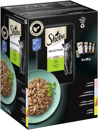 Sheba Selection in Sauce Nassfutter Feine Vielfalt 12x85g Sauce