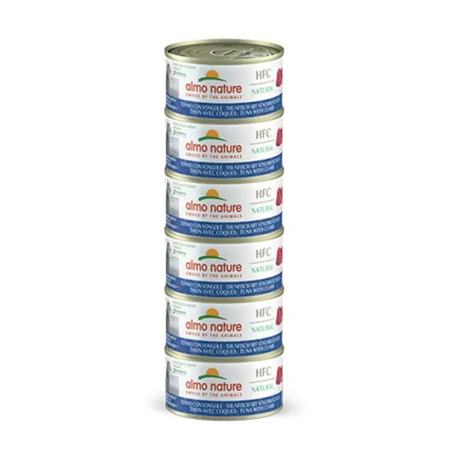 Almo Nature HFC Natural Thunfisch Muscheln Nassfutter 6x70g