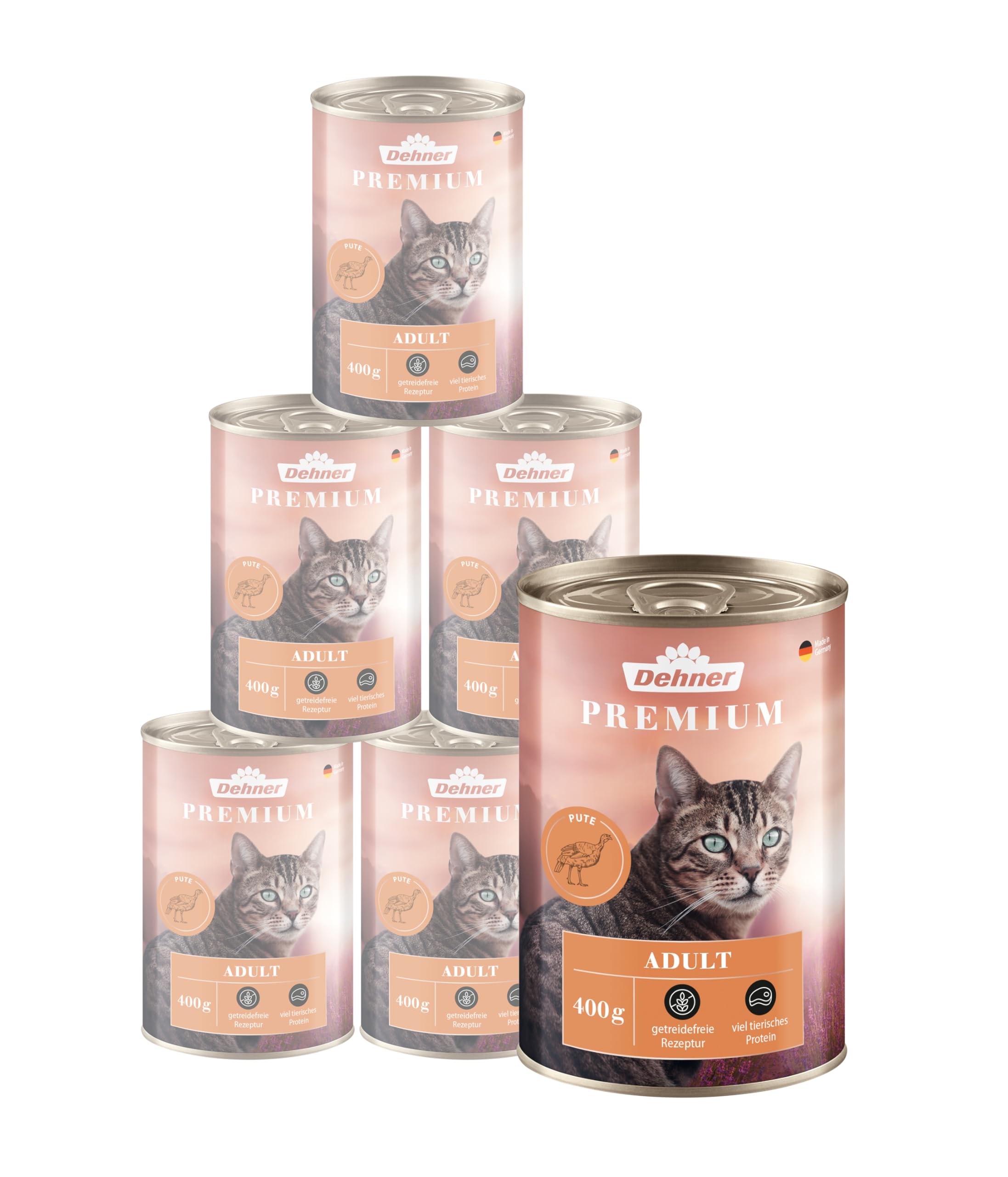 Dehner Premium Lovely Adult Nassfutter Geflügel 6x400g getreidefrei