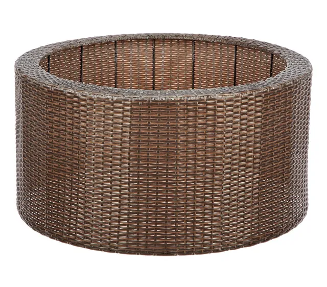 Dehner Brunnen-Topfumrandung Ø72cm braun Polyrattan