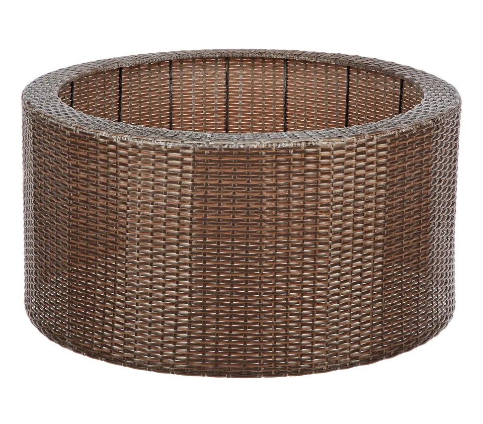 Dehner Brunnen-Topfumrandung Ø72cm braun Polyrattan