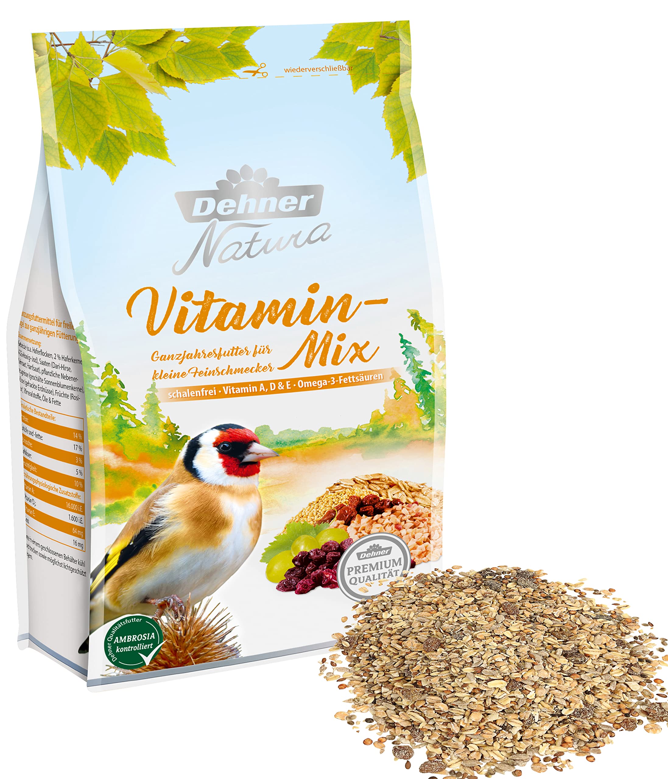 Dehner Natura Premium Wildvogelfutter Starterset 7-teilig energiereich