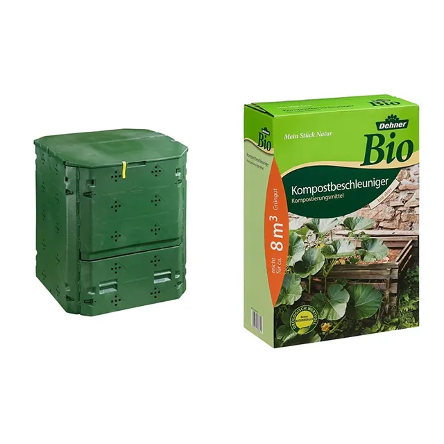 Dehner Thermokomposter 420 L + Beschleuniger 5 kg UV-stabil