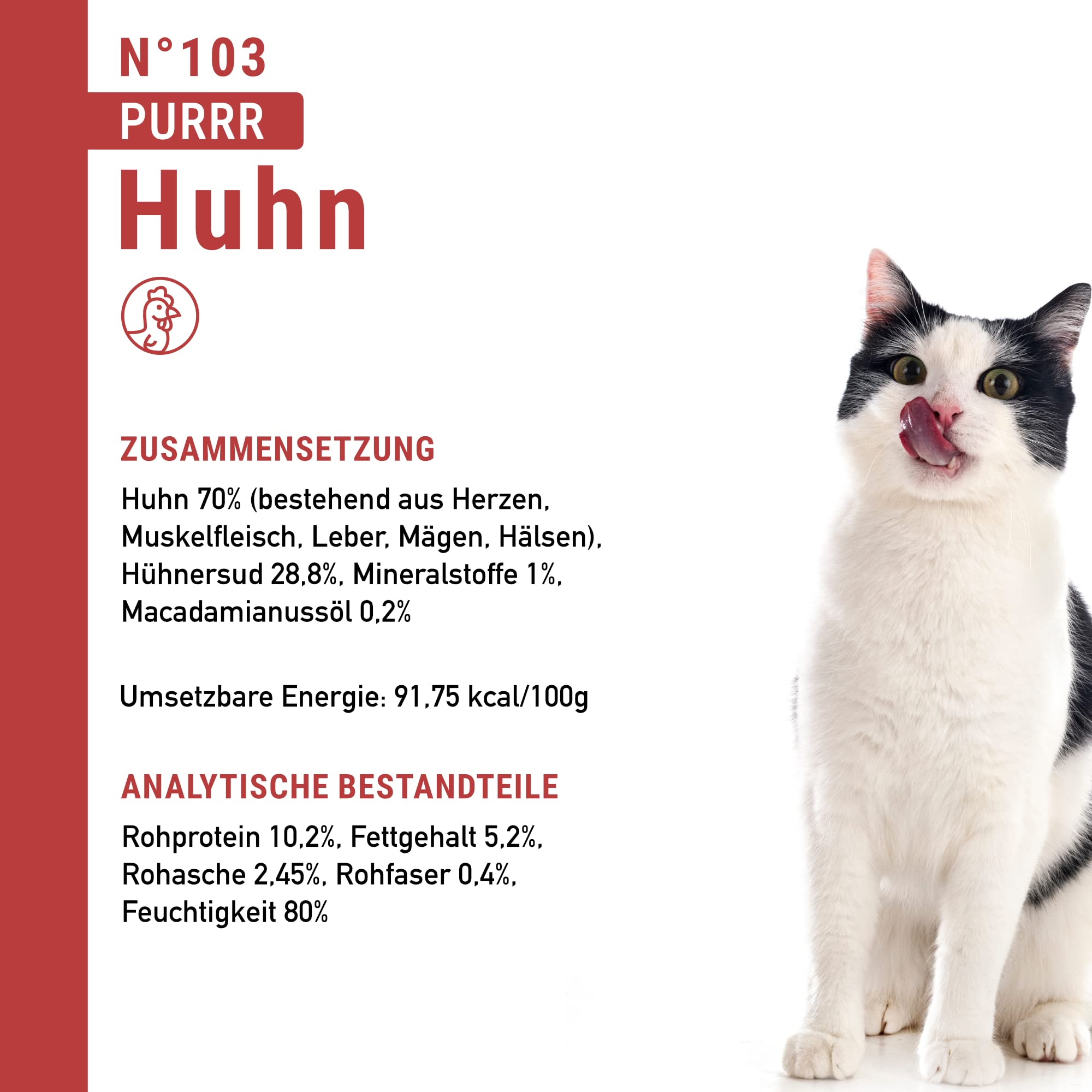 catz finefood Purrrr N103 Nassfutter Huhn 16x85g Monoprotein