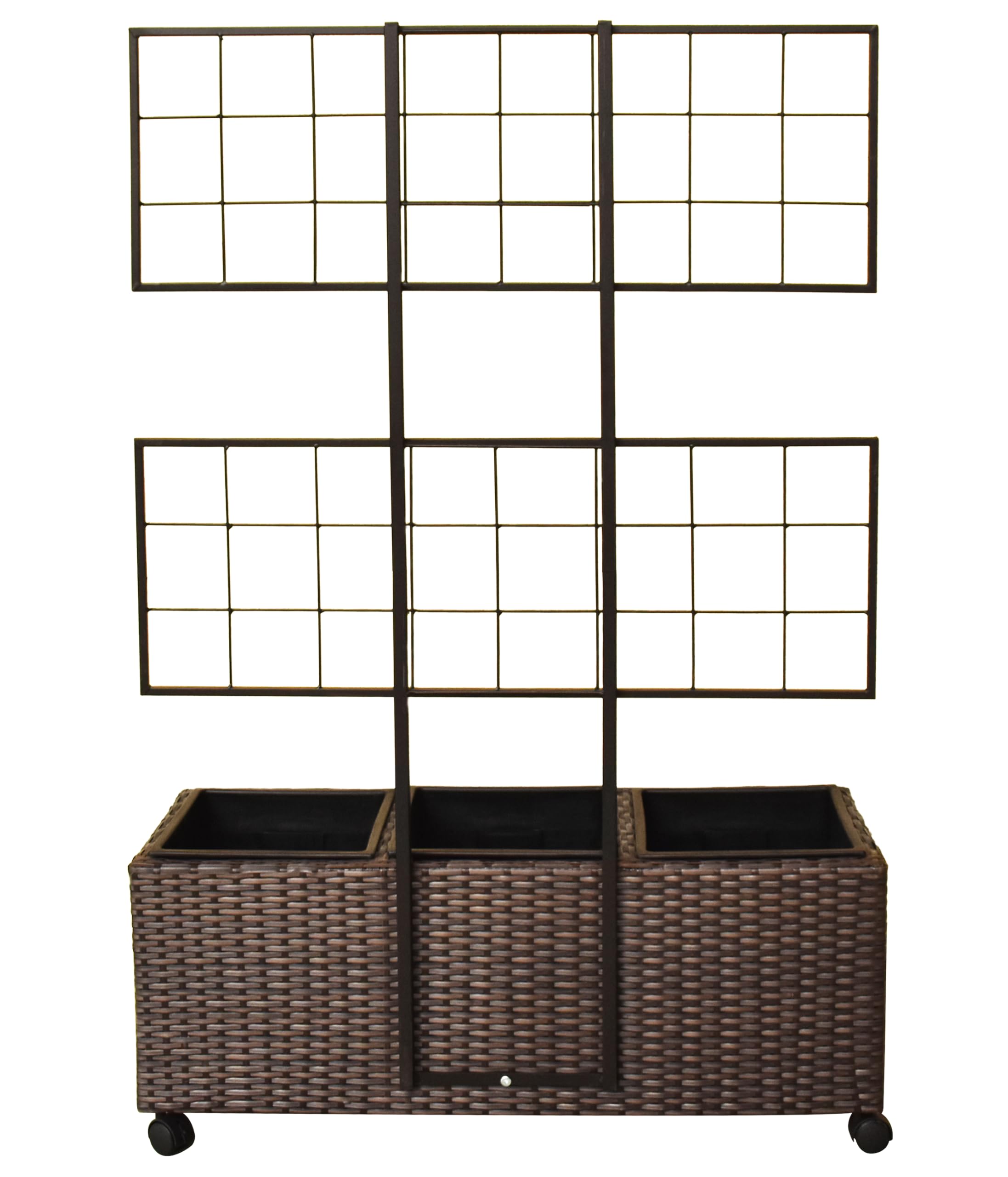 Dehner Premium Lovely Lili Spalierkasten braun mit Rollen