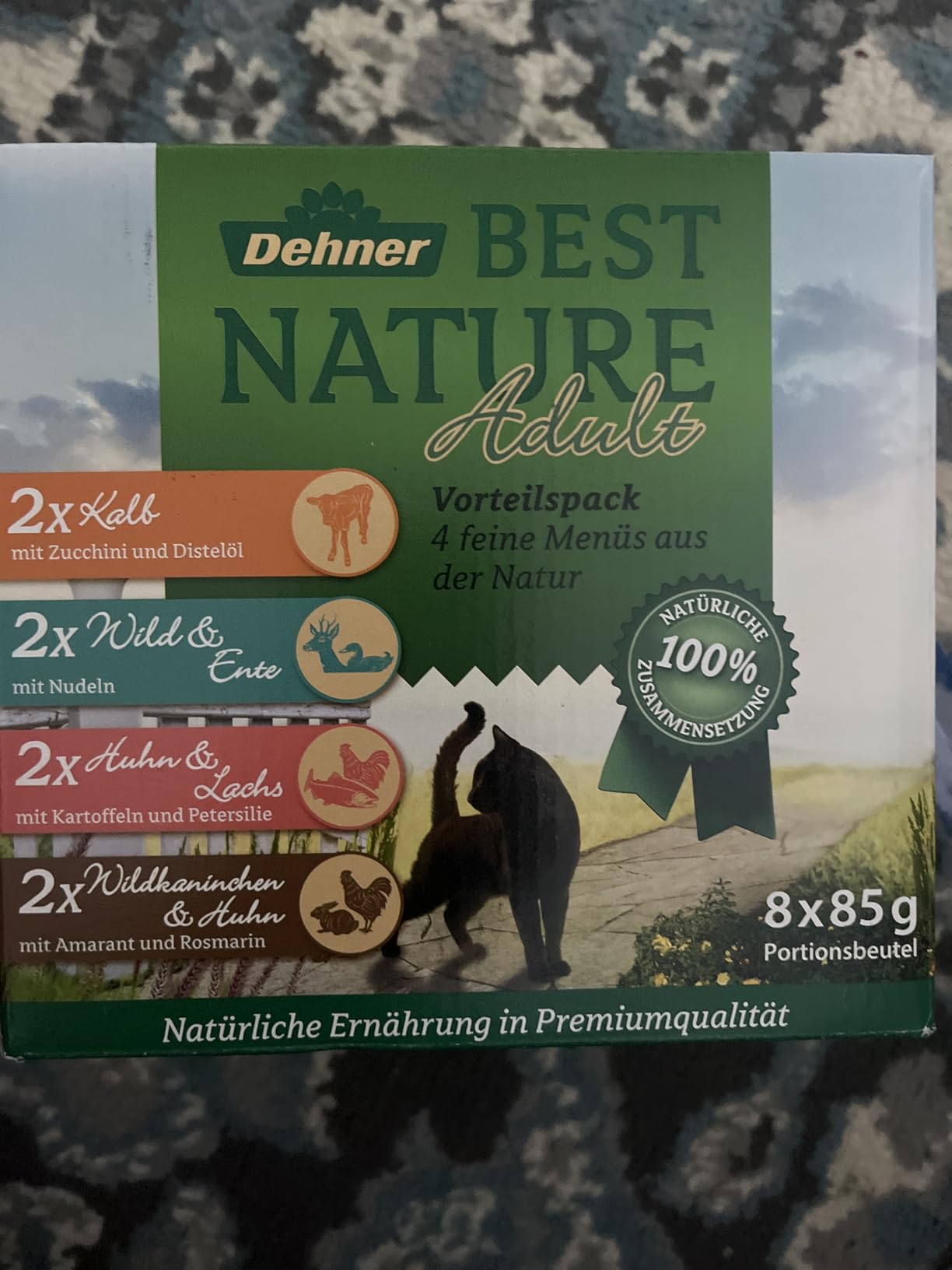 Dehner Best Nature Nassfutter Multipack 8x85 g 4 Sorten