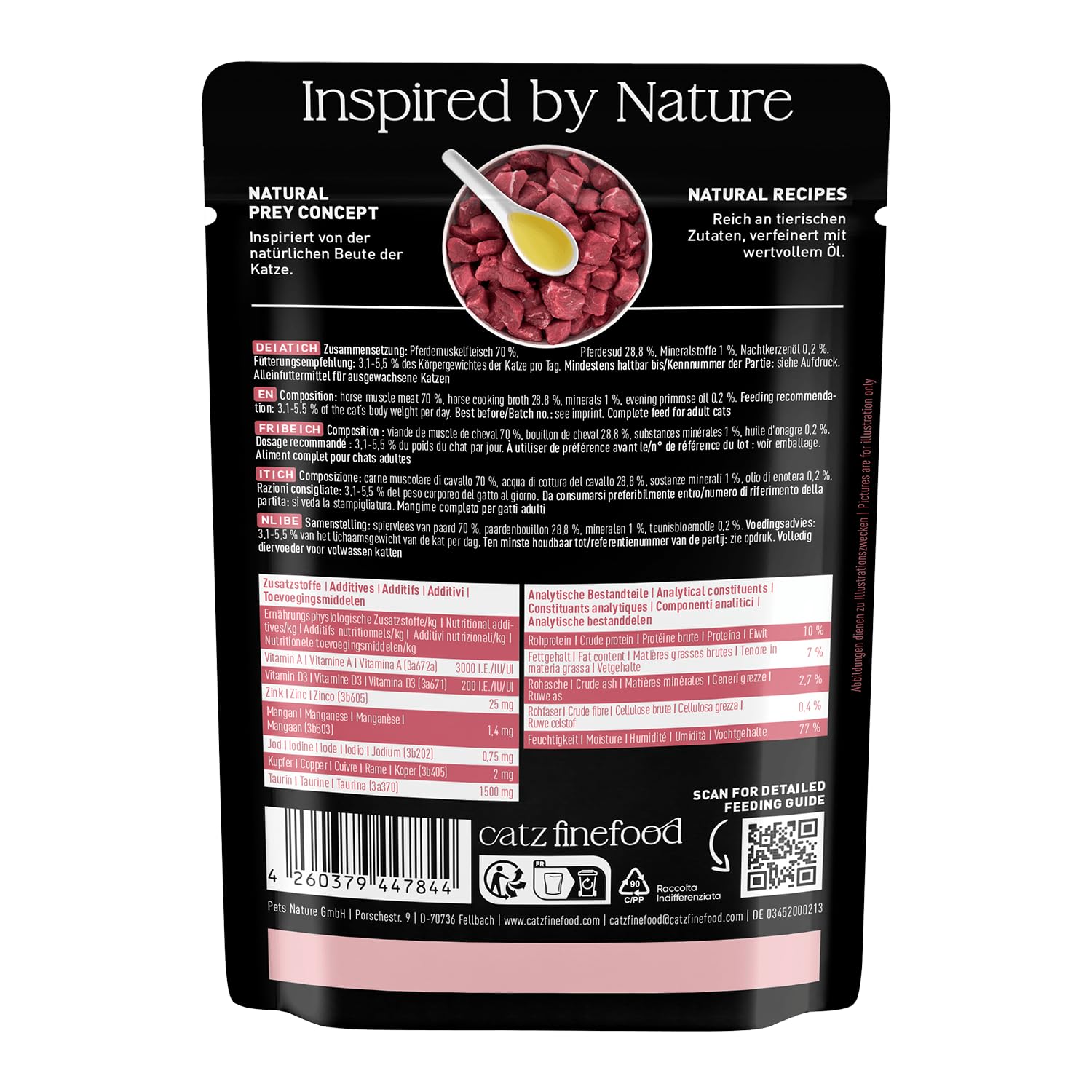catz finefood Purrrr N°123 Pferd Nassfutter 16x85g