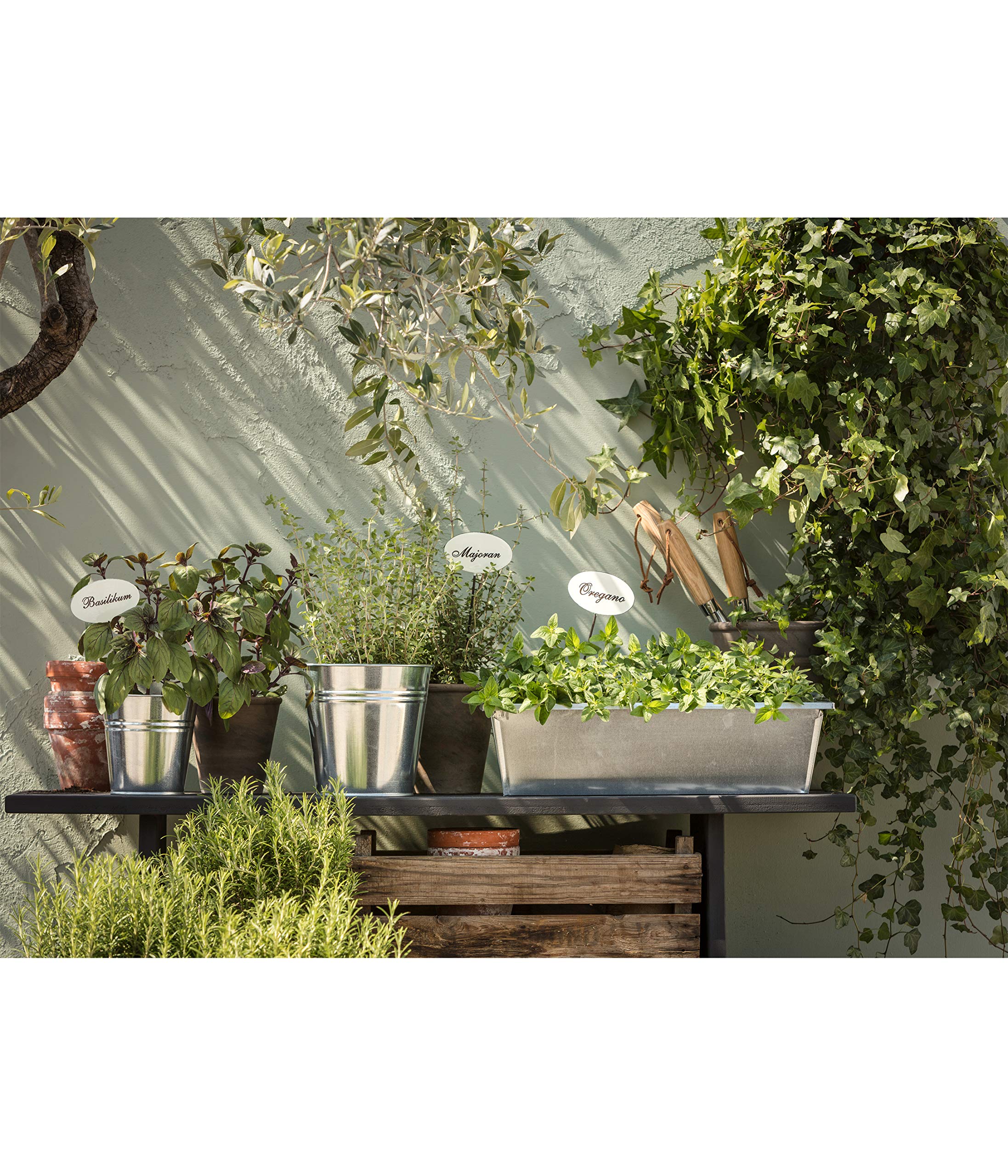 Dehner Gartencenter Blumenkasten Metall silber 50 cm