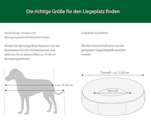 Dehner Lieblinge Cookie Hundebett L dunkelgrau Plüsch