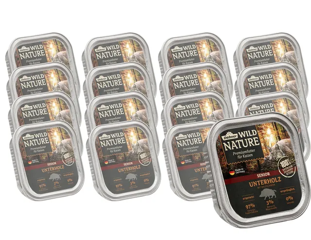 Dehner Wild Nature Unterholz Nassfutter Wildschwein 16x100 g