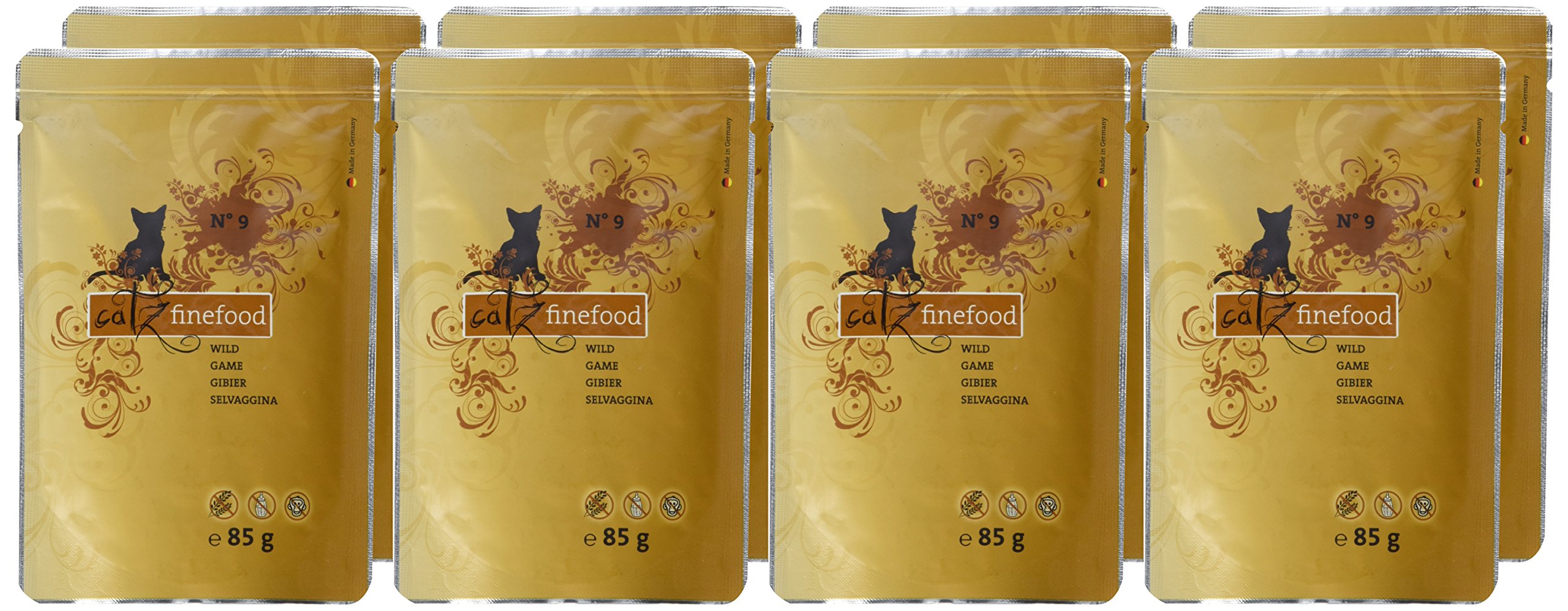 catz finefood No 9 Wild Nassfutter Katze 8x85g Preiselbeere