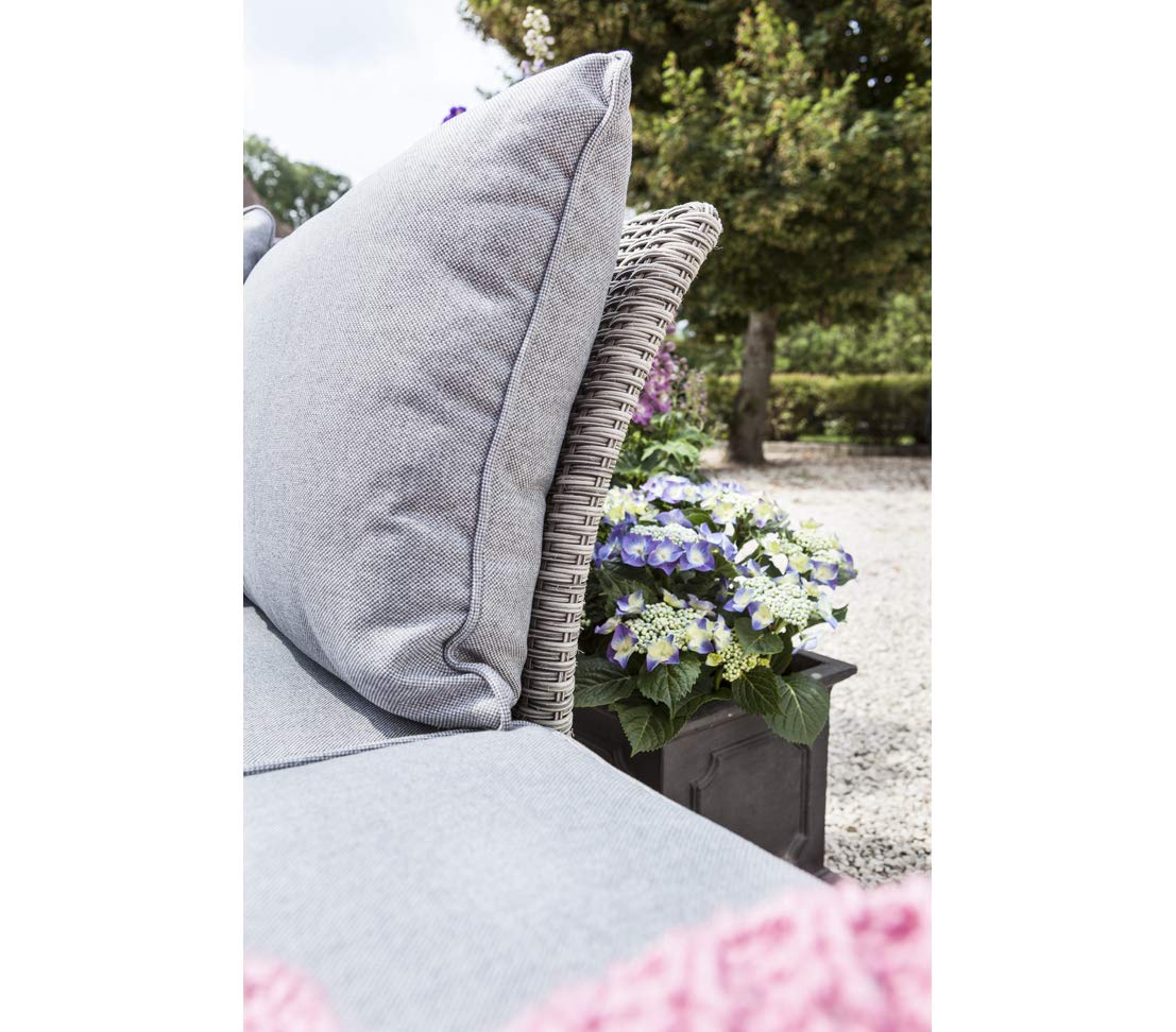 Dehner Sizilia Geflechtlounge grau mit Polster Lounge