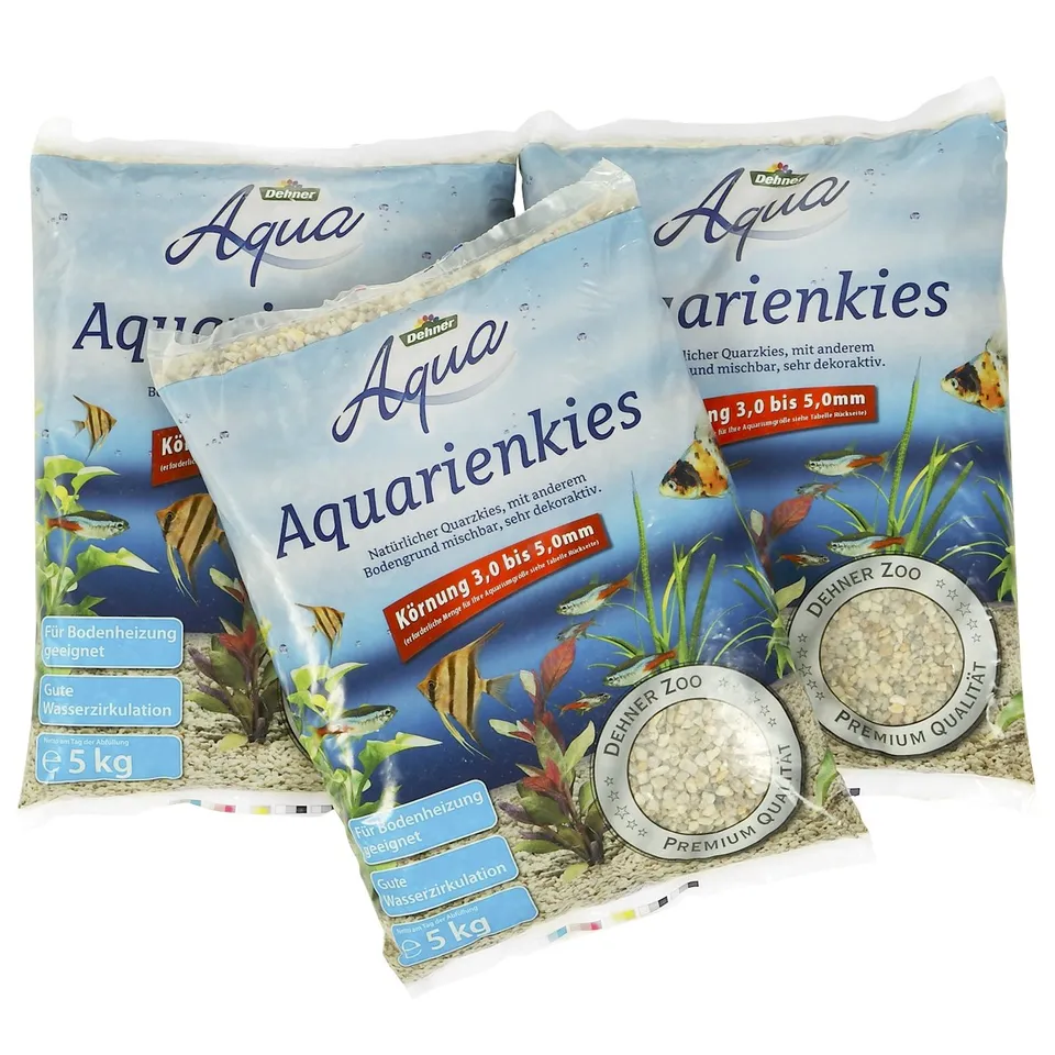 Dehner Aqua Aquarienkies 3-5 mm weiß 15 kg natürlich