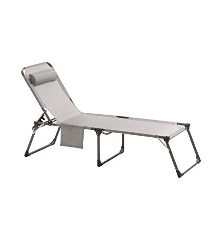 Dehner Mallorca Campingliege 224 cm grau Textilene