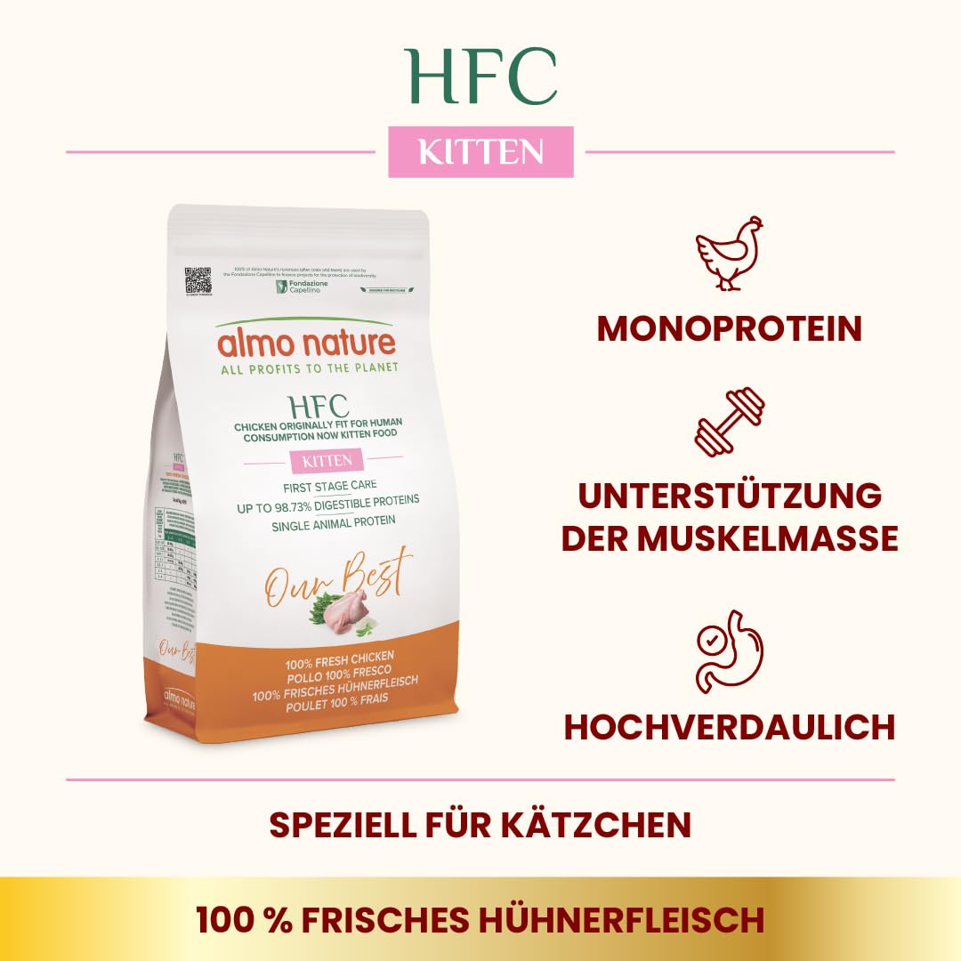 Almo Nature HFC Our Best Kitten Trockenfutter Huhn 1,2kg