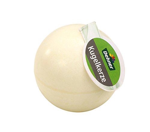 Dehner Kugelkerze 6er Set Ø 8 cm Stearin creme rustikal