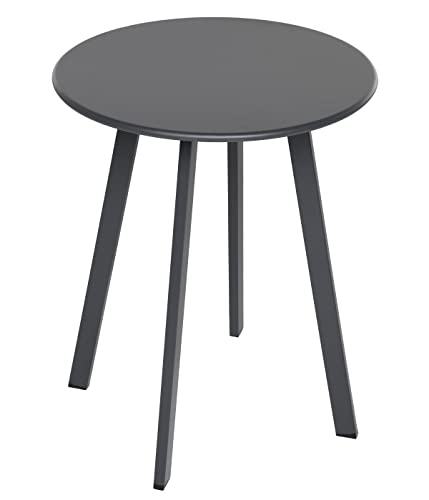 Dehner Lian Kaffeetisch Ø 40 cm grau Stahl 50 cm hoch