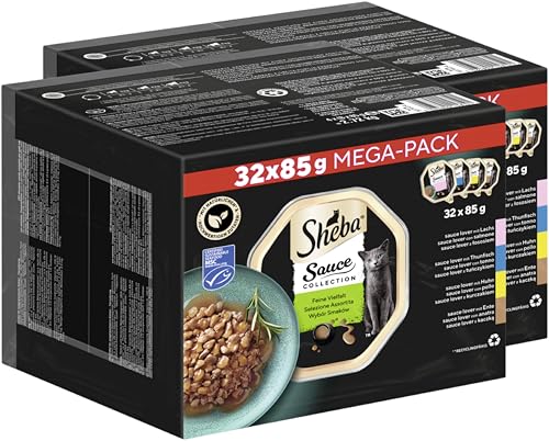 Sheba Sauce Collection Sauce Lover Nassfutter 64x85g Mix