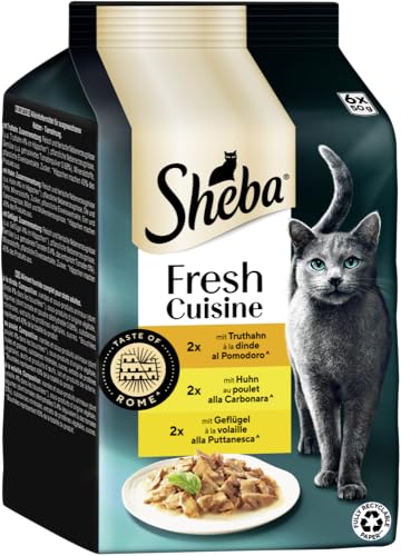 Sheba Taste Rome Nassfutter Truthahn Huhn 6x50g Sauce