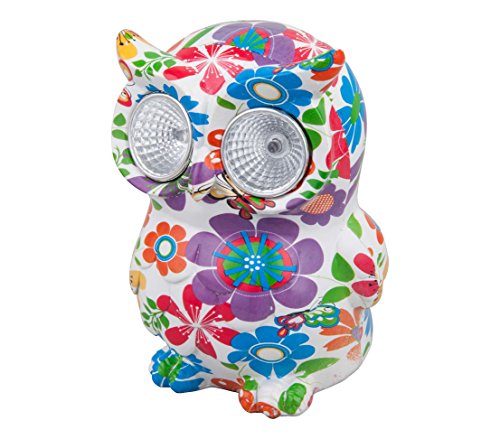Dehner Premium Lovely Eule Solarleuchte Polyresin bunt 15 cm