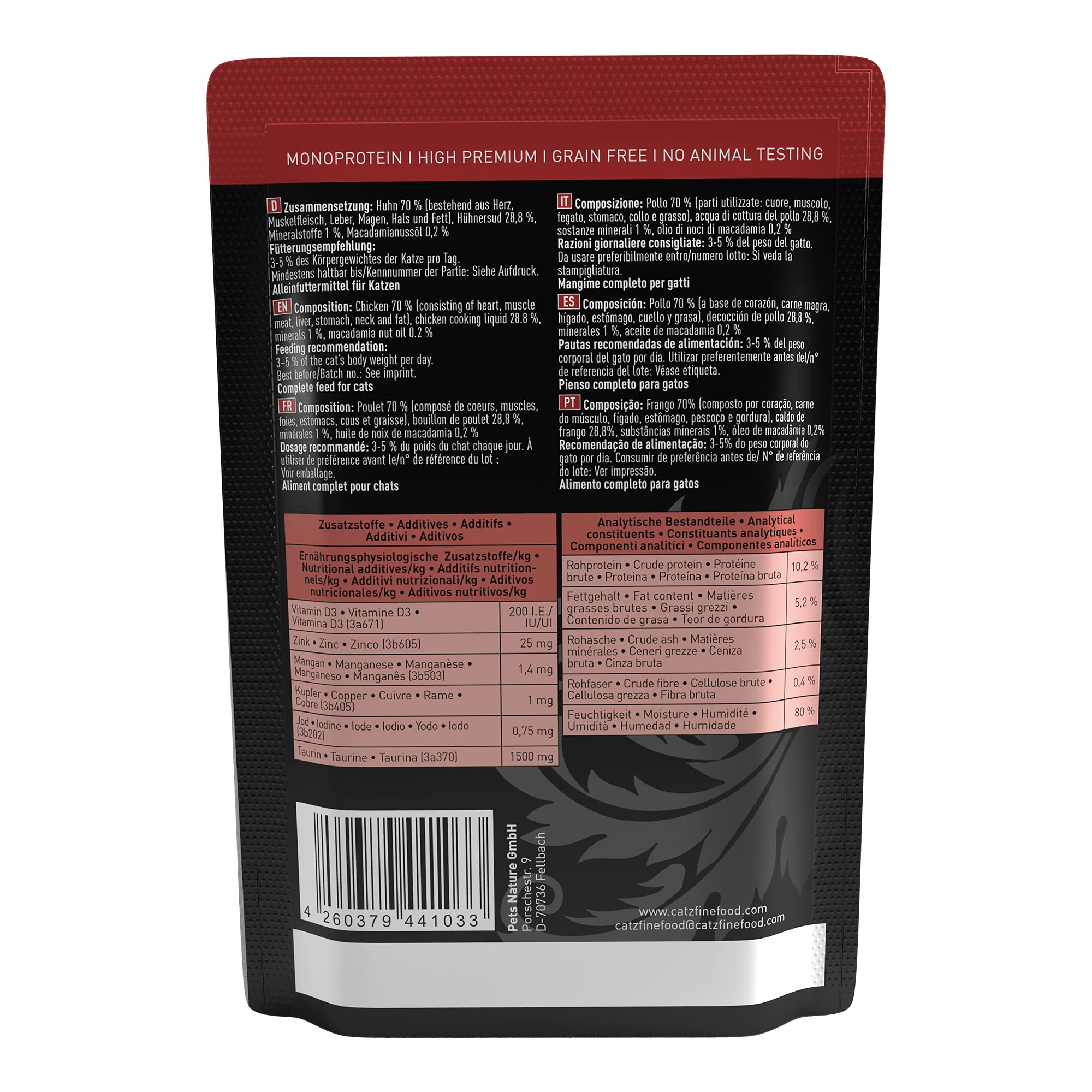 catz finefood Purrrr N103 Nassfutter Huhn 16x85g Monoprotein