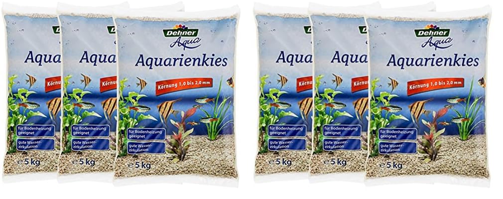 Dehner Aqua Aquarienkies Weiß 1-2mm 3x5kg