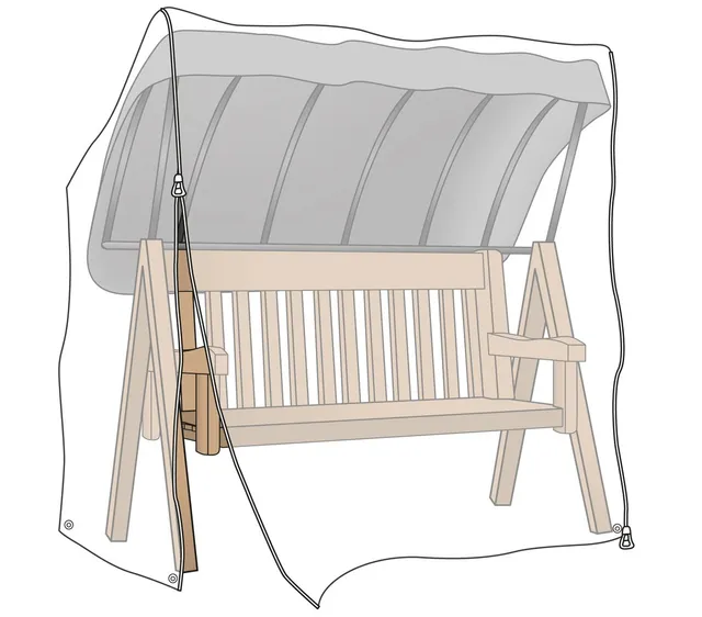 Dehner Gute Wahl Schutzhülle Hollywoodschaukel transparent 215x150x155