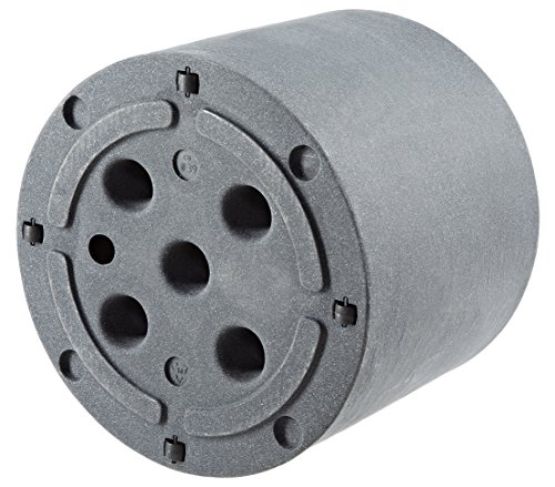 Dehner Palermo Ø 40 cm Blumenkübel anthrazit Rollen
