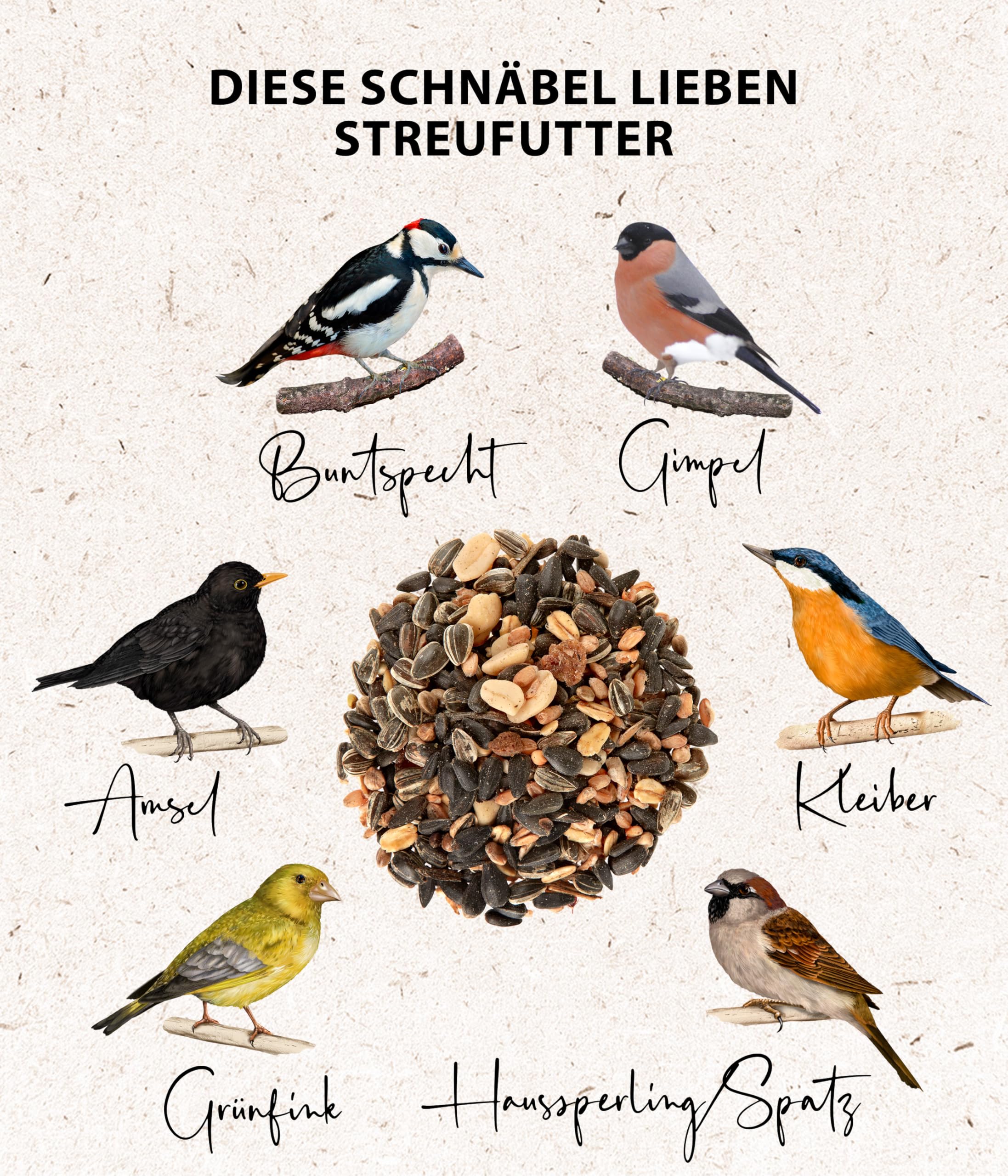 Dehner Natura Wildvogelfutter Streufutter 3kg Ganzjahr