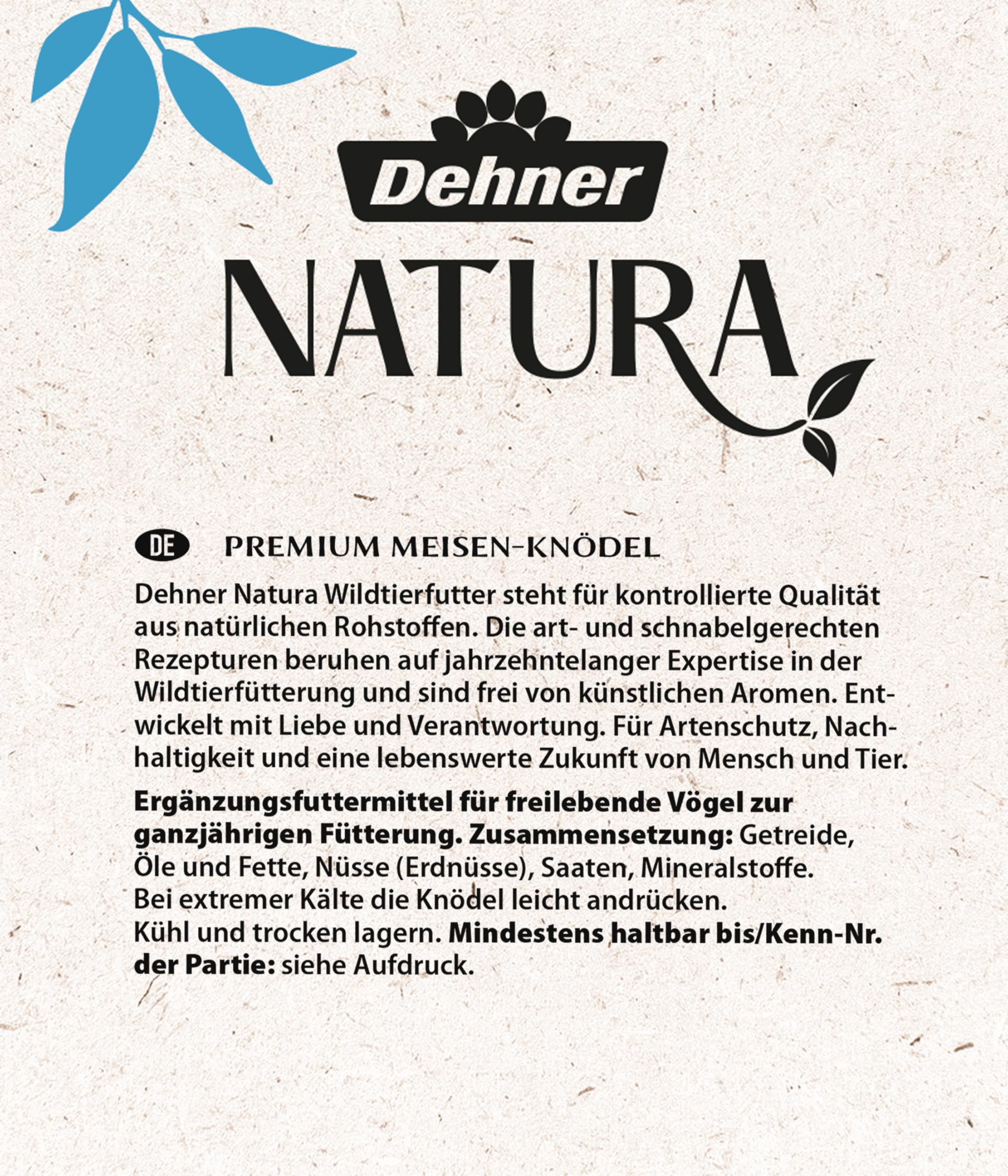Dehner Natura Meisenknödel ohne Netz Wildvogelfutter 100x90 g