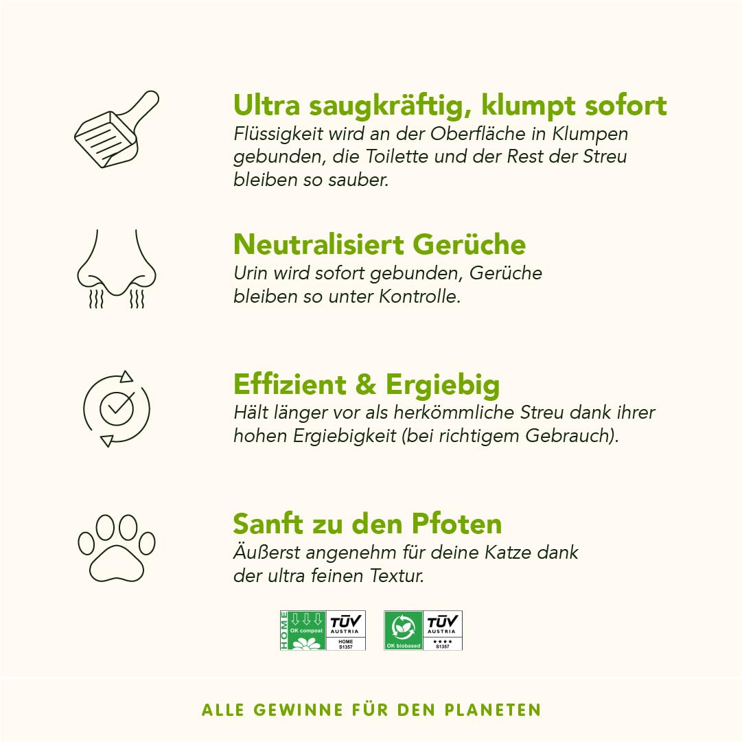 Almo Nature Cat Litter Katzenstreu 4,54kg pflanzlich