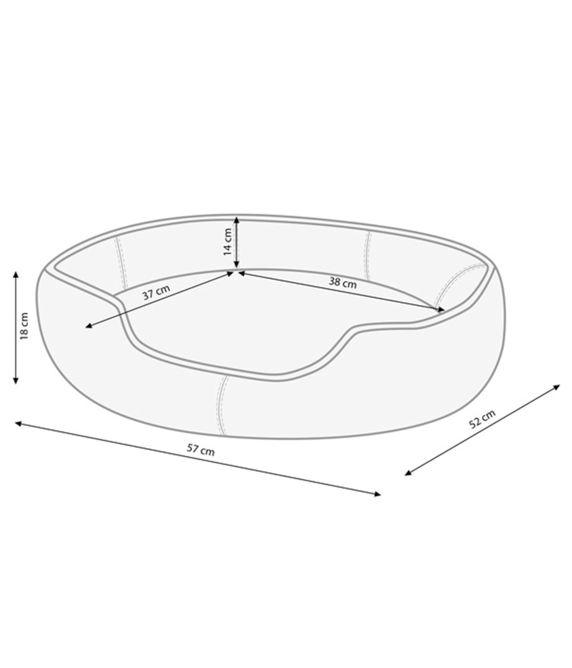 Dehner Lieblinge Sammy Hundebett oval grau 57x52 cm