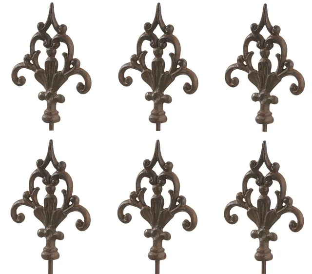 Dehner Premium Lovely Ornament Speer Gartenstab 6 Stück edelrost