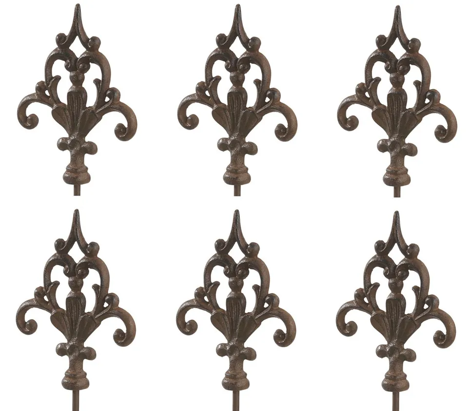 Dehner Premium Lovely Ornament Speer Gartenstab 6 Stück edelrost