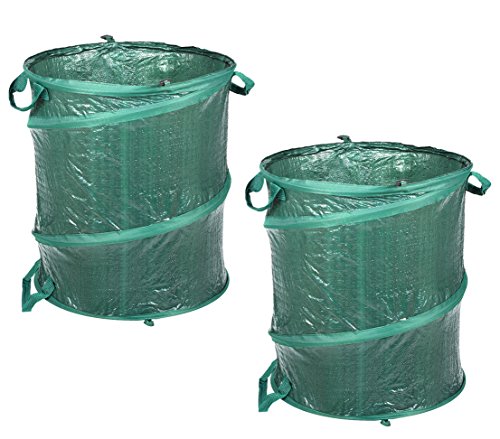 Dehner 2723567 Gartenabfallsack Pop-Up grün 120 l 2er Set
