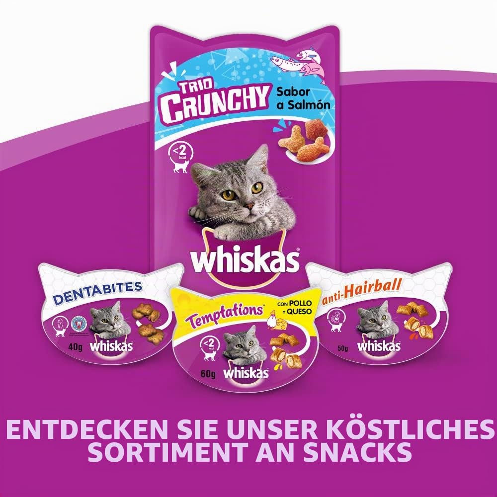 Whiskas Dentabites Katzensnack Huhn 8x40g Zahnpflege