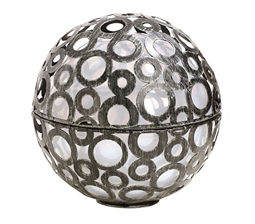 Dehner Premium Lovely Bubble Solarkugel Metall Ø 15 cm Farbwechsel