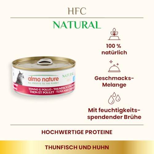 Almo Nature HFC Natural Nassfutter 24x150g Thunfisch Huhn