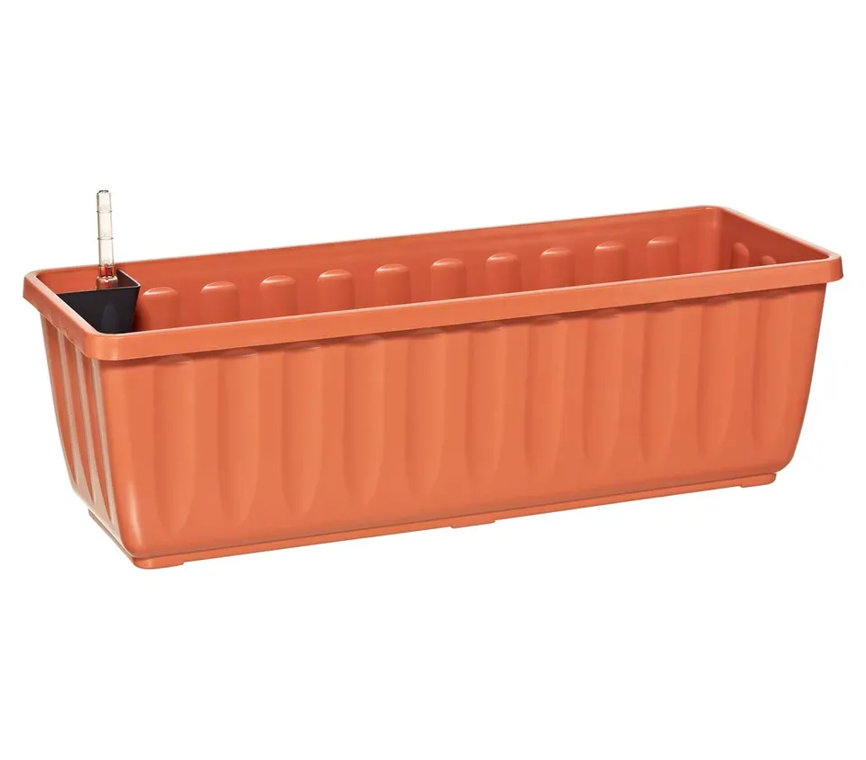 Dehner Aqua-Flor Plus Blumenkasten Terracotta 78,5 cm