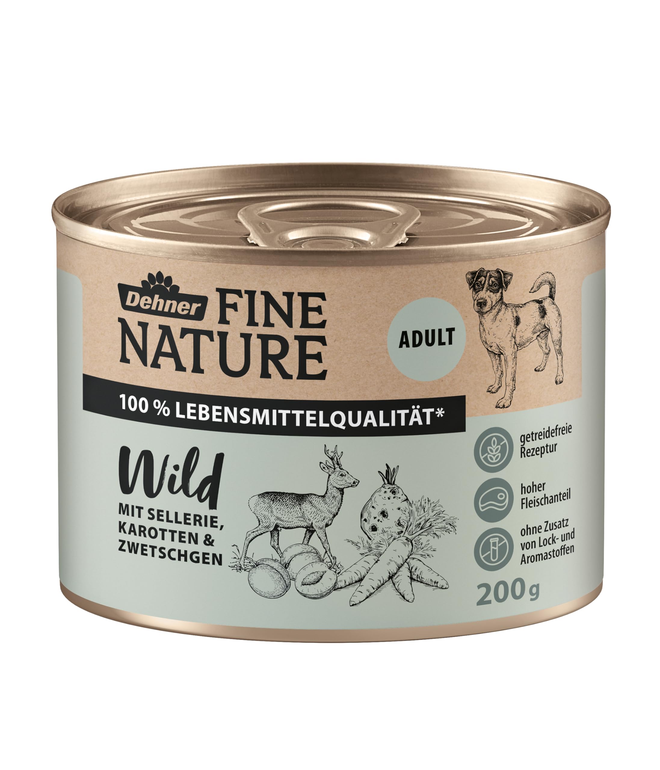 Dehner Fine Nature Wild Hundefutter Nassfutter 1,2 kg getreidefrei