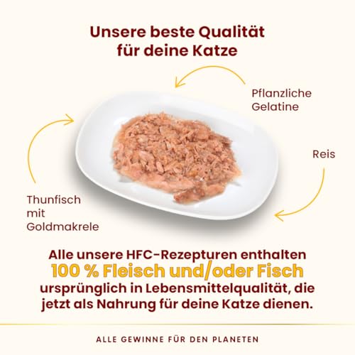 Almo Nature HFC Jelly Nassfutter Thunfisch Goldmakrele 24x70g glutenfrei