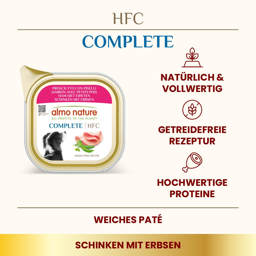 Almo Nature HFC Complete Hundenassfutter Schinken 17x85g