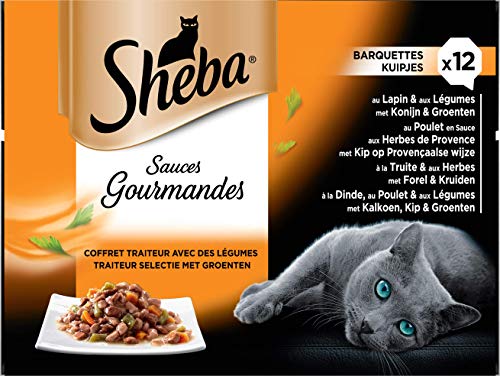 Sheba Sauce Collection Nassfutter Schalen 4 Sorten 12x85g