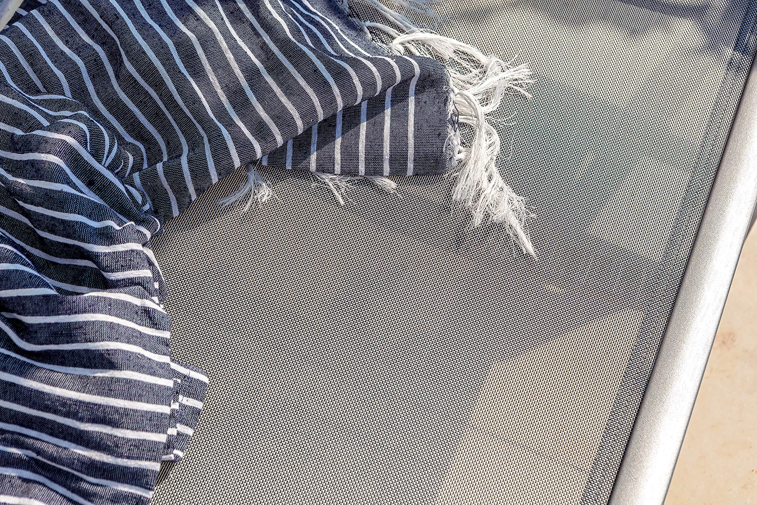 Dehner Chicago Relaxliege Textilene grau 180x80cm