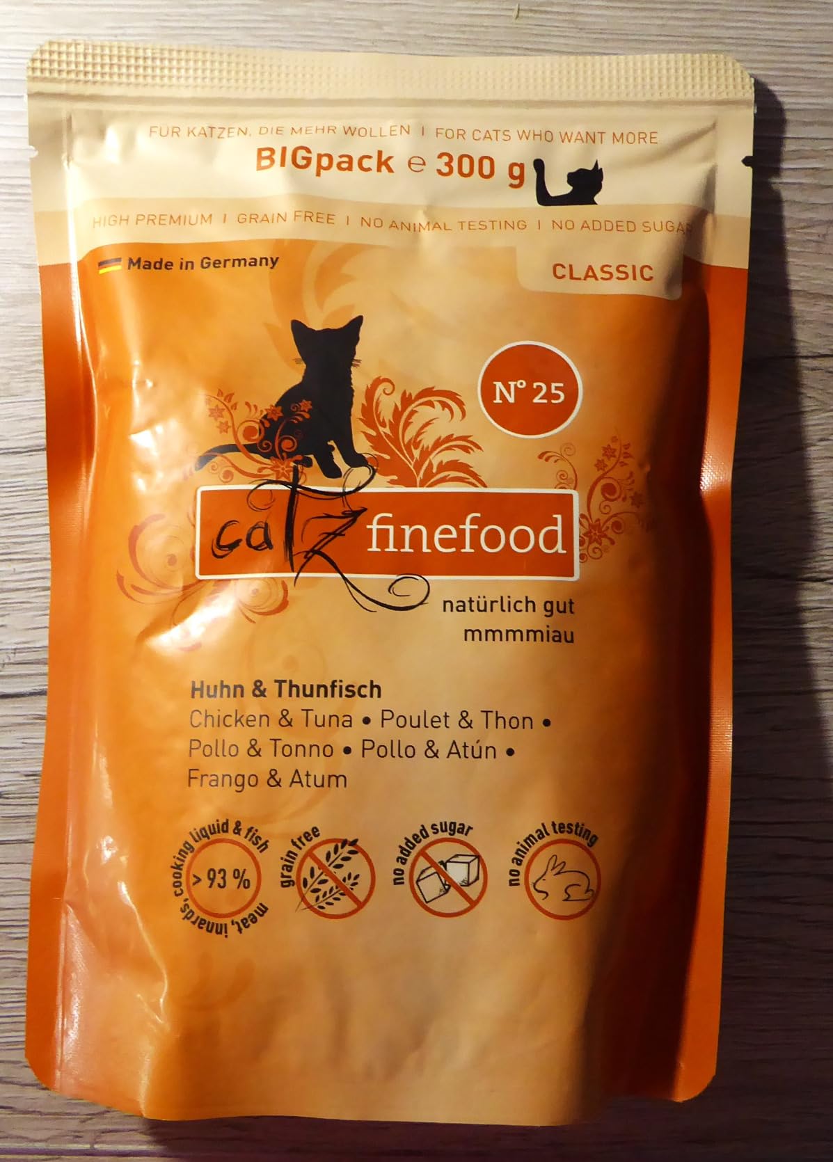 catz finefood N°25 Nassfutter Huhn Thunfisch 6x800 g getreidefrei