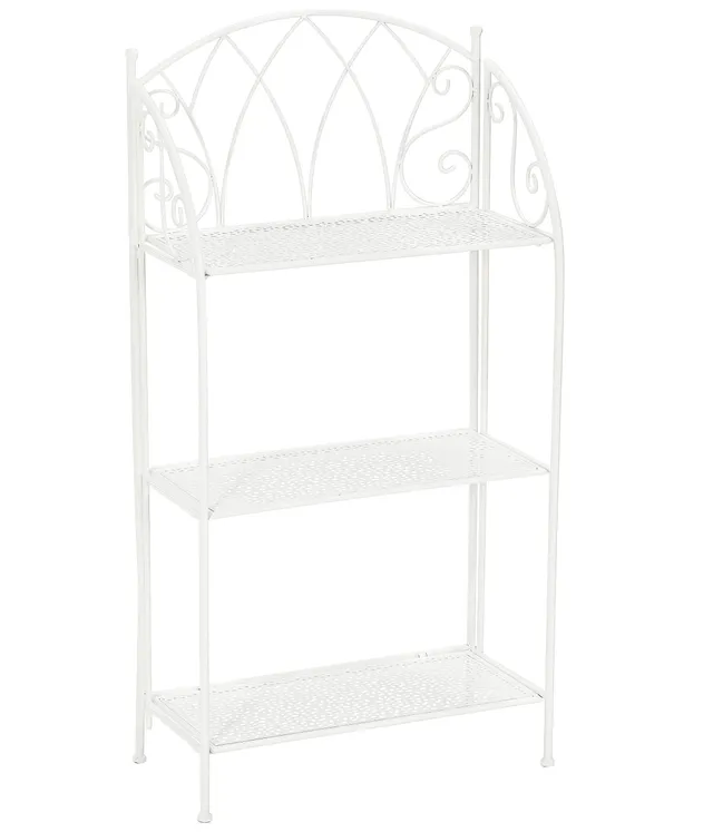 Dehner Premium Lovely Regal Luca 115,5x29x58 weiß Metall