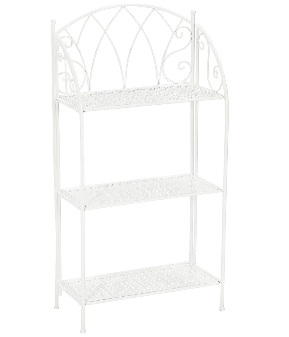Dehner Premium Lovely Regal Luca 115,5x29x58 weiß Metall