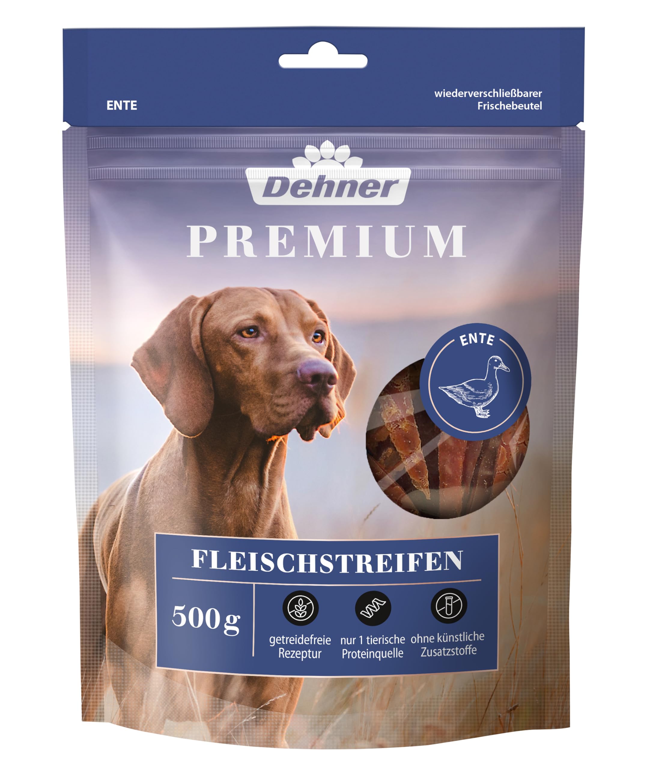 Dehner Premium Lammfleischstreifen Hundesnack 8x50g getreidefrei