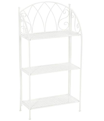 Dehner Premium Lovely Regal Luca 115,5x29x58 weiß Metall